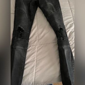 Black Biker Jeans